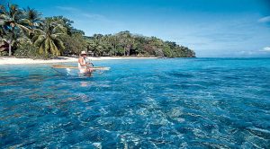 Crystal clear waters around Fiji's beaches