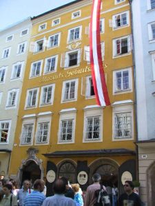 Mozarts Birth house in Salzburg Austria